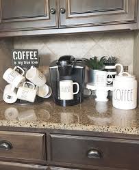 Colors On The Cabinet And Counter Top Coffee Bar Design Coffee Kitchen Home Coffee Bar
