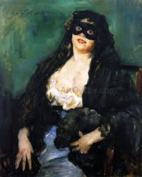 The Black Mask By Lovis Corinth Hand Painted Oil Painting Art Artist Corinth