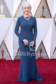 Neben den zahlreichen gewinnern und verlieren, standen auch dieses jahr. Helen Mirren Langarm Abendkleid 2018 Oscar Roter Teppich Abendkleid Thecelebritydresses