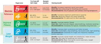 Heart Rate Chart Heart Rate Zones Heart Rate Training Workout Chart