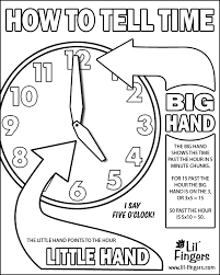 Christian easter preschool printables and activities. Lil Fingers Coloring Time Clock Coloring Pages Telling Time Math Activities Elementary Math Time