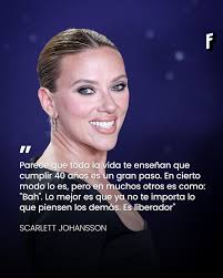 La actriz Scarlett Johansson acaba de celebrar su cumpleaños y en una  reciente entrevista en el programa 'Today', de la televisión NBC  estadounidense, aseguraba que "Hay un estigma alrededor de cumplir 40