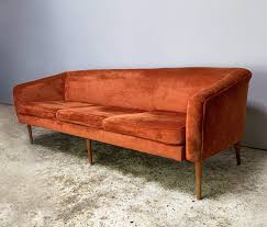 Fast & free shipping · shop our huge selection 1960 S Mid Century Vintage Orange Velvet Sofa 159783