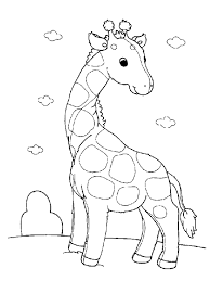 Vector illustration with cartoon animal characters. Free Printable Giraffe Coloring Pages For Kids