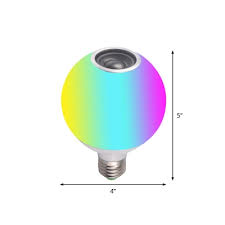 1pc Bluetooth Speaker Globe Bulb Rgb Color Changing 5 W E27 24 Led Beads Light Bulb With White Plastic Shade Beautifulhalo Com