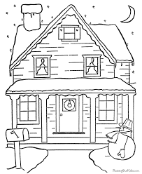 Free printable winter coloring pages for adults and teens. Winter Scene Coloring For Kids Drawing With Crayons