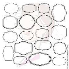 Digital Frame Clipart Shapes Clip Art Scrapbook Office Etsy Scrapbook Frames Clip Art Frame Clipart