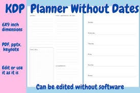 Planner Without Dates Keynote Graphic By Income Plum Creative Fabrica In 2020 Keynote Blank Calendar Pages Planner