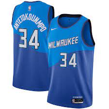 Milwaukee bucks jerseys as the official online store of the nba, we are the authority on all milwaukee bucks jerseys! Men S Milwaukee Bucks Giannis Antetokounmpo Nike Blue 2020 21 Swingman Player Jersey City Edition