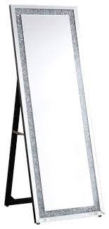 Check spelling or type a new query. Full Body Crystal Mirror Silver Finish Contemporary Floor Mirrors By Elegant Furniture Lighting Houzz