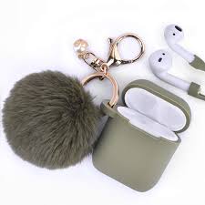Amazon Com Airpods Case Filoto Airpods Silicone Glittery Cute Case Cover With Keychain Strap For Apple Airpod Oliv Airpod Case Earbuds Case Cute Ipod Cases