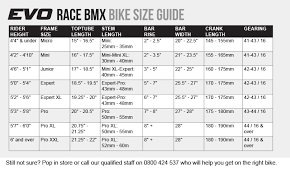 Bike Size Guide Bike Fit Evo Cycles