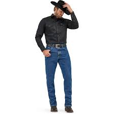 Wrangler Men's George Strait Cowboy Cut Relaxed Fit Jeans - Darkstone