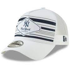 Men S New Era White New York Yankees Coastline A Frame 9forty Trucker Hat Trucker Hat New York Yankees Yankees