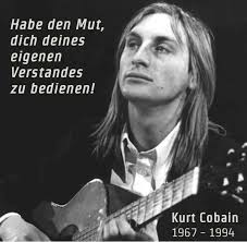 Ich vermute mal, dass irgendwie jeder, der den ehrgeiz hat, etwas zu erschaffen und nicht kaputt zu machen, respekt verdient. Das Zitat Ist Von Kurt Cobain Aber Auf Dem Foto Ist Otto Waalkes Spruche Zitate Inspirierende Zitate Zitate