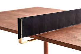 The new dining table can actually be used for ping pong with acid etched lines that will last as long as the table and a smooth surface that provides a great bounce. Dining Table That Converts To Ping Pong Table Interiorzine
