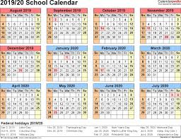 2020 Calendar Templates And School Calendars 2019 2020 As Free Printable Excel Templates School Cal Calendar Printables School Holiday Calendar School Calendar