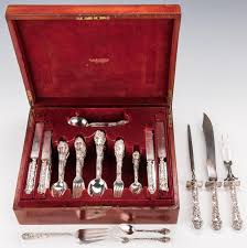 Durgin Marechal Niel Sterling Flatware 87 Pcs Jan 27 2018 Case Antiques Inc Auctions Appraisals In Tn Sterling Flatware Flatware Set Flatware