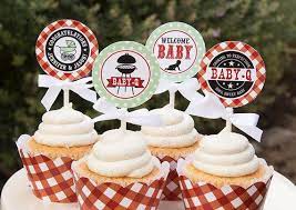Babyq Baby Shower Cupcake Toppers Couples Baby Shower Bbq Gender Neutral Baby Showe Bbq Baby Shower Decorations Baby Shower Cupcake Toppers Baby Shower Bbq