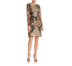 Nwt 190 Nanette Lepore Gold Black Lace Overlay Dress Black Silk Lining Size 6 888812147645 Eba Embroidered Cocktail Dress Black Lace Overlay Dress Dresses