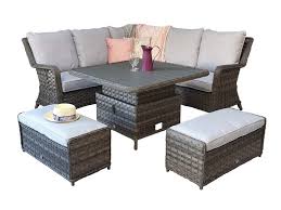 We can customise the tops of the table and bench to any oil, stain or varnish of your choice. Signature Weave Mia Corner Dining With Polywood Lift Table Dining Set At Gardenman