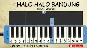 Halo halo bandung ismail marzuki notasi partitur lagu. Not Pianika Halo Bandung Belajar Pianika Youtube