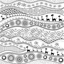 Afrikanischen Handgezeichneten Ethno Muster Stammes Hintergrund Fototapete Fototapeten Ethno Farben Afrikanische Muster Muster Malen Muster Illustration