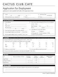 Leader in modern canadian cuisine. Cactus Club Application Form Fill Online Printable Fillable Blank Pdffiller