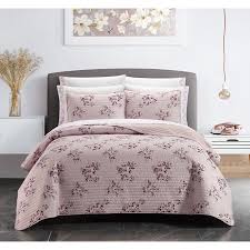 I love making quilted pillow shams with left over fabrics from my quilts. Best Selling Chic Home Aprille 9 Piece Quilt Set Floral Pattern Print Bed In A Bag Sheet Set Decorative Pillow Shams Included California King Blush Pink Accuweather Shop