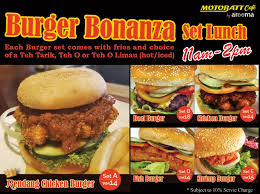 Setia alam is an affluent young township in the heart of the klang valley, and an extremely popular location for homebuyers. Burger Bonanza At Motobatt Cafe Setia Alam Rendang Rendangchickenburger Chickenburger Beefburger Shrimpburger Fis Shrimp Burger Chicken Burgers Burger