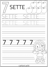 Schede bambini 5 anni stampabili : Il Numero Sette Schede Didattiche Da Stampare Cartoni Animati