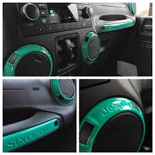 Interior Jeep Pieces Detailed In Mint Green Jeep Wrangler Interior Jeep Wrangler Accessories Dream Cars Jeep