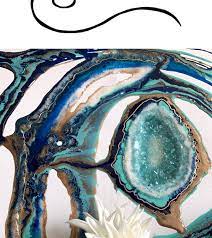 With rich blue hues and. Diy 3d Resin Geode Canvas Let S Paint Furniture