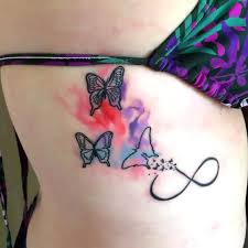 Polish your personal project or design with these butterfly tattoo. Watercolor Infinity Butterfly Tattoo Idea