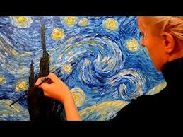 Oil Painting Lesson Starlight Night Learning To Paint As Van Gogh Resim