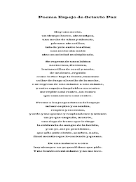Então a paz se instaura. Poema Espejo De Octavio Paz Exploracion De America Del Norte Cristobal Colon