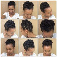 Natural Hair Chunky Flat Twist Protectivestyle Updo Short Medium Length Natural Hair Styles Natural Hair Twist Out Twist Hairstyles