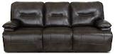 Genuine Leather Power Reclining Sofa - Grey Beau