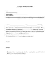 Also, sponsorship letter will include details such as name, your relationship, income, address. 40 Proven Letter Of Support Templates Financial For Grant