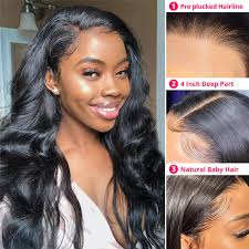 We use the highest grade hair in the market,all hair in the same direction.density 130%. 16 36 Inches Long Cheap Body Wave Lace Front Wigs West Kiss Hair