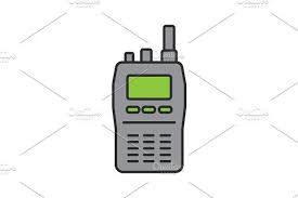 Walkie Talkie Color Icon Walkie Talkie Icon Police Radio