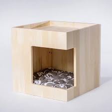 Wooden Cat Furniture Wood Cat Bed Wooden Cat House Cat Box Etsy In 2021 Wooden Cat House Wood Cat Cat House Diy