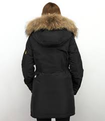 Unsere fell parka kommen mit extra großen pelzkrägen & feinstem innenfutter. Damen Winterjacke Mit Fellkapuze Lange Parka Schwarz Styleitaly De