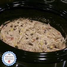 Perfect with a bowl of fluffy rice. Crock Pot Cream Cheese Chicken Chili My Epicurean Adventures