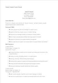 Browse computer science internship resume samples and read our guide on how to write a computer while this section may not be the largest section on your resume, it is an important one. Resume For Computer Teacher Templates At Allbusinesstemplates Com