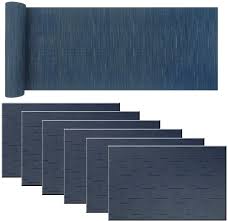 $10.39 each set was $12.99 each set. Amazon Com Plastic Placemats Non Slip Washable Placemats For Dining Table Wipe Clean Table Mats Set Of 6 Navy Blue Home Dining Table Placemats Table Mats