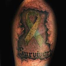 What do you put on a cancer survivor tattoo? 33 Mens Cancer Tattoo Ideas Cancer Tattoos Cancer Ribbon Tattoos Ribbon Tattoos
