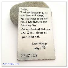 Father Of The Bride Gift From Daughter On Wedding Day Gift For Dad Wallet Insert Fridge Magnet Sentimental Gift Hand Stamped Free Shipping Sentimental Gifts Wedding Day Gifts Message For Dad