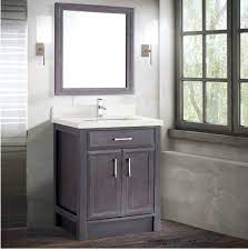 Cabinets.com sells a variety of bathroom vanities with the same great construction as our other cabinets. Calais 28 Inch Transitional Bathroom Vanities French Gray Finish