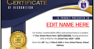 We give credit to its creators. Award Certificate For Recognition Ms Word Deped K 12